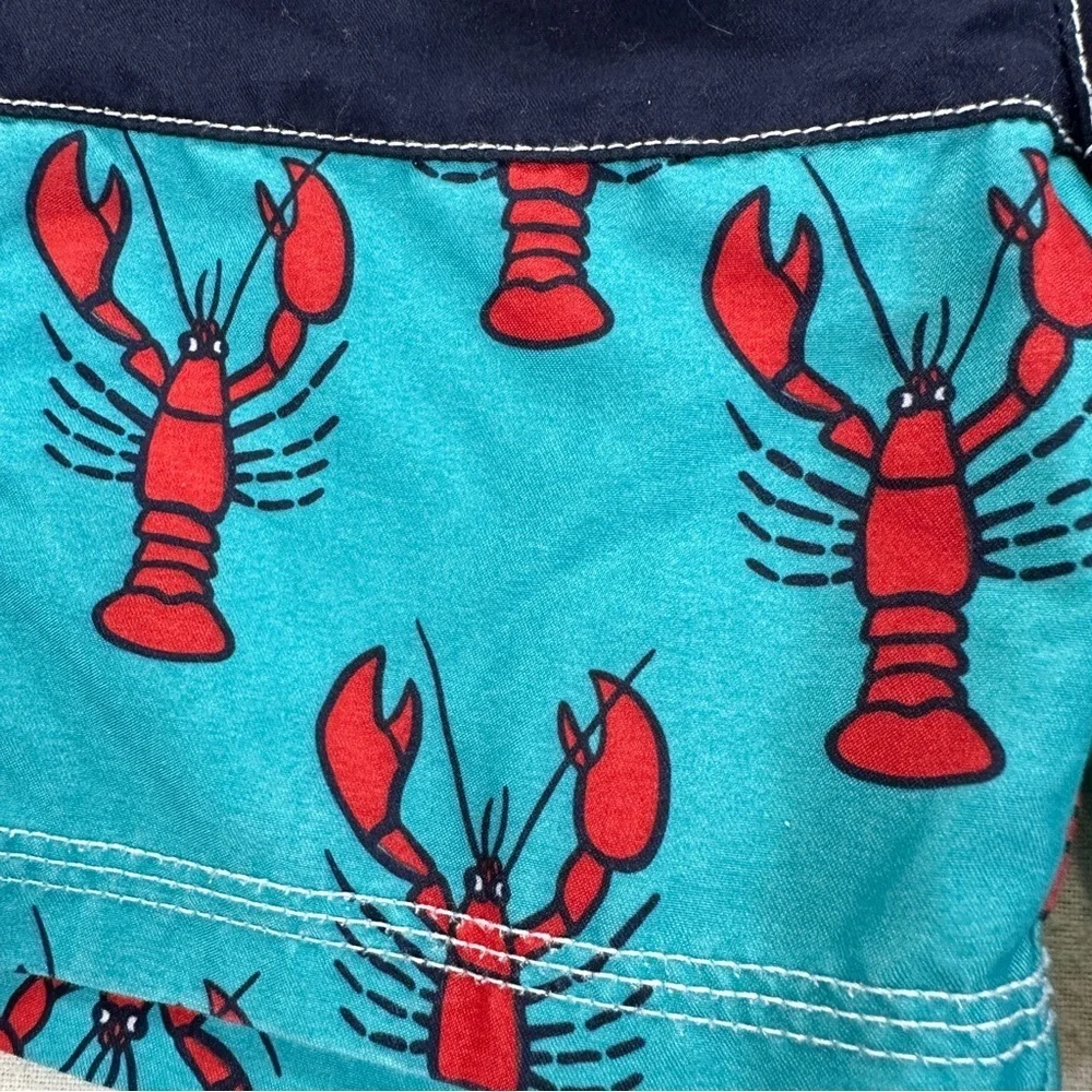 Gymboree Lobster Print Swim Trunks Shorts Sz 12-18 Memorial Forth July